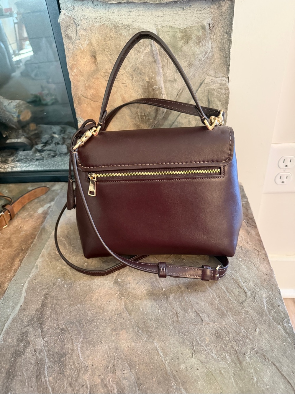 Coach Leather Emory Top Handle - Dark Brown with Gold Hardware - Picture 4 of 8